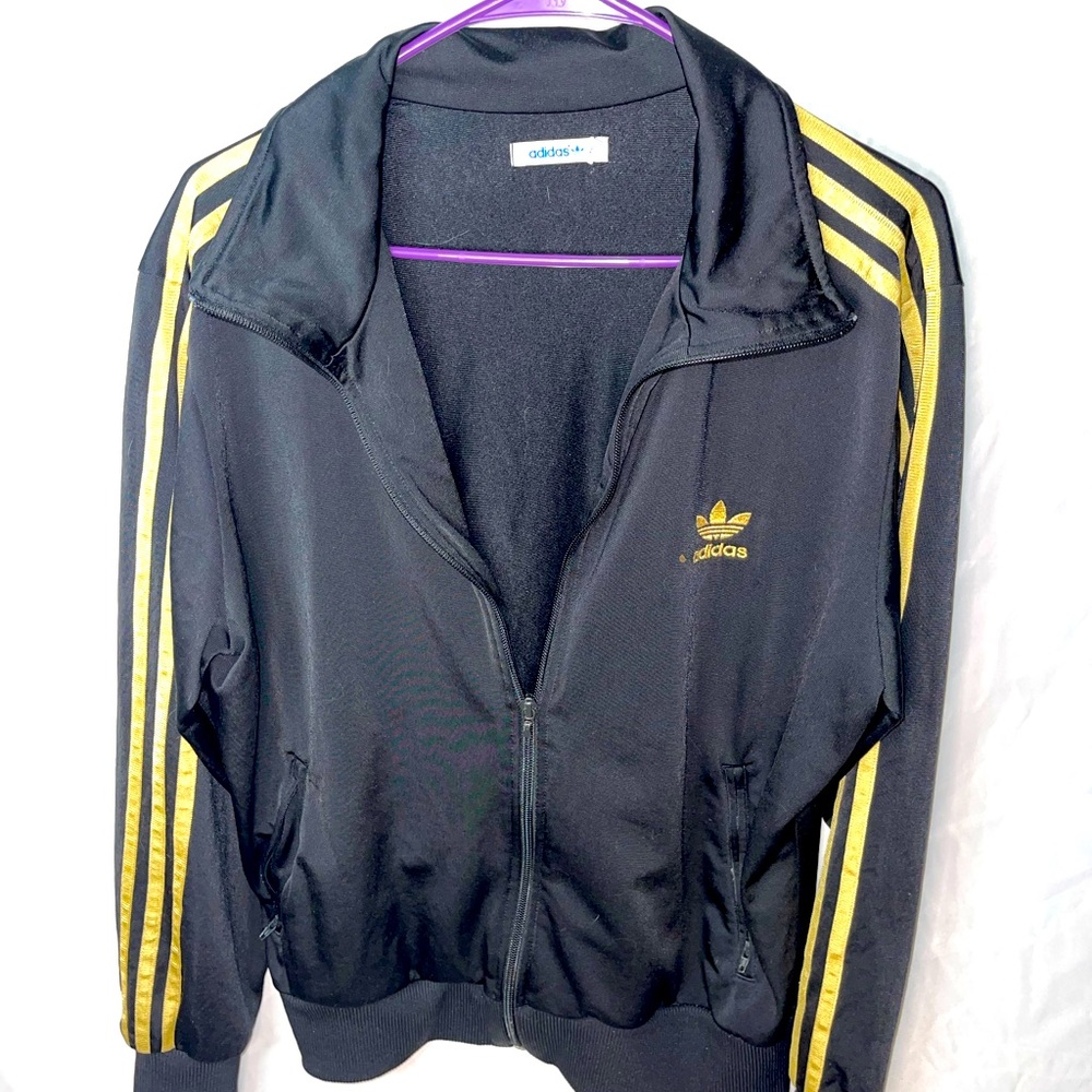 Adidas Gold stripe track jacket